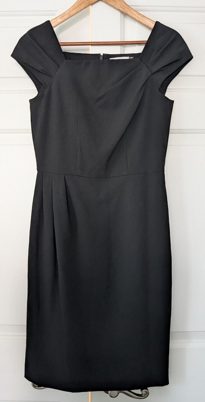 Calvin Klein Black Cap Sleeve Sheath Dress